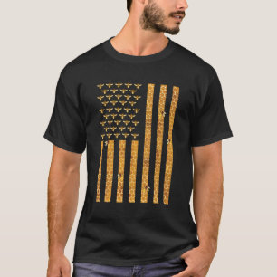 American Flag Honeycomb Honey Bees Beekeeg Beekeep T-Shirt