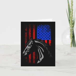 American Flag Horseback Riding Apparel - Horse Wom Card