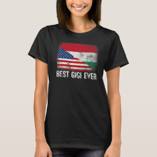 American Flag & Hungary Flag Best Gigi Ever Family T-Shirt