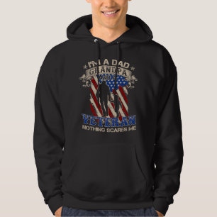 American Flag Im A Dad Grandpa And A Veteran 4th O Hoodie