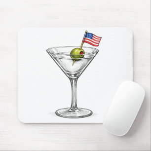 American Flag in a Martini Mouse Pad