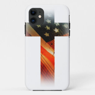 American Flag in cross iPhone 11 Case