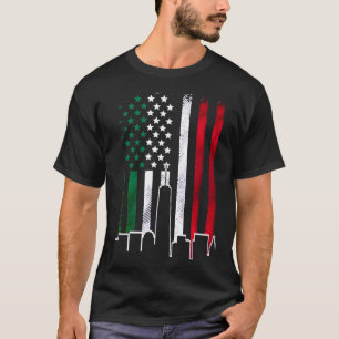 American Flag in Italian Colors NYC skyline T-Shirt