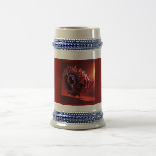American Flag Infused Onto Mandelbrot Tube Beer Stein