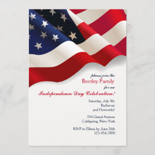American Flag Invitation