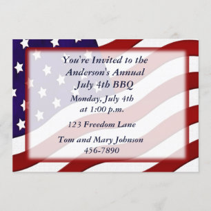 American Flag Invitation