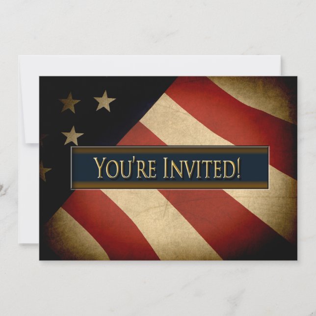 AMERICAN FLAG - INVITATION (Front)