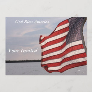 American Flag Invitation