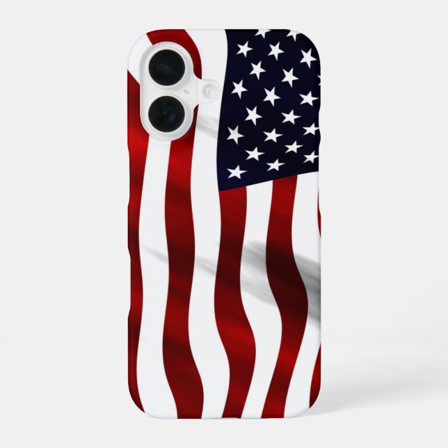 American Flag iPhone 16 Case (Back)