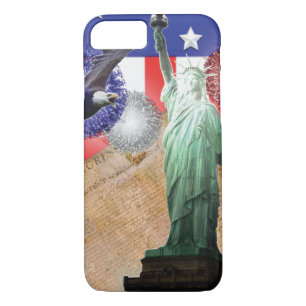 American Flag iPhone 7 coque Liberty Fireworks