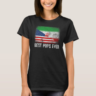 American Flag & Iran Flag Best Pops Ever Family T-Shirt