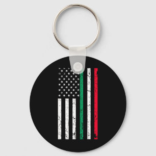 American Flag Italian American Pride 4th Of July  Keychain