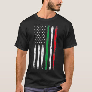 American Flag Italian Roots Italy Italia Patriotic T-Shirt