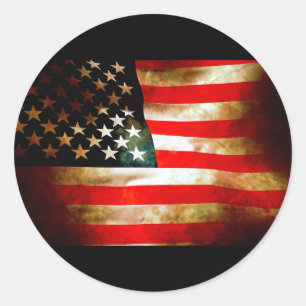American Flag Items Classic Round Sticker