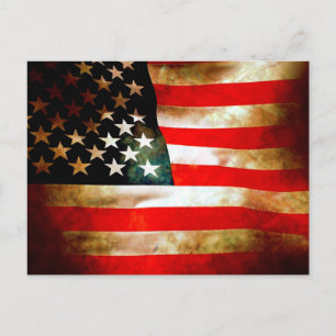 American Flag Items Postcard