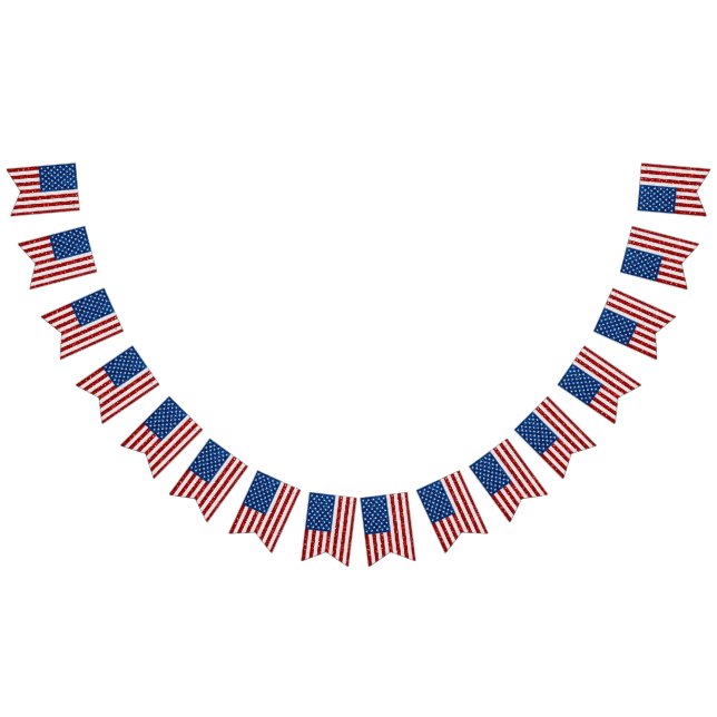 American Flag July 4th Glitter (All)