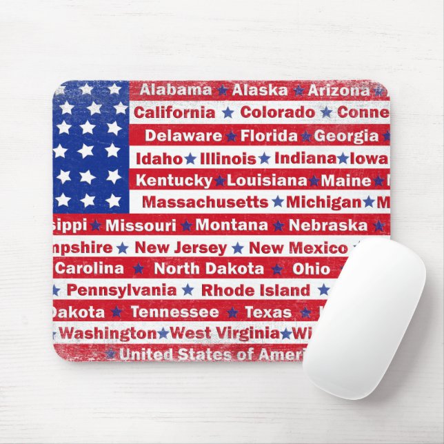 American flag July 4th  Mouse Pad (With Mouse)