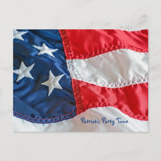 American flag July 4th Postcard (Front)