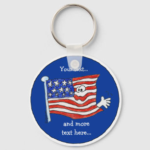American Flag Key Chain To Customize