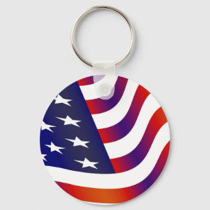 American Flag Keychain