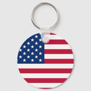 American Flag Keychain