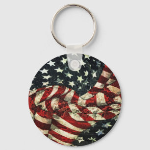 American Flag Keychain