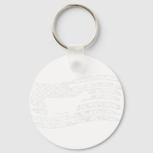 American Flag  Keychain