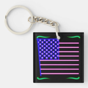 American Flag Keychain