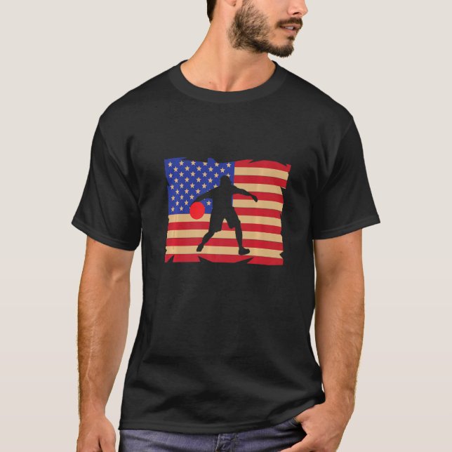 American Flag Kickball Kickball Player Premium T-Shirt (Front)