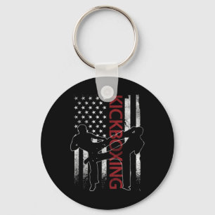 American Flag Kickboxing Apparel Us Flag Kickboxer Keychain