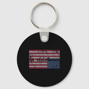 American Flag La Resistance Resist Upside Down Usa Keychain