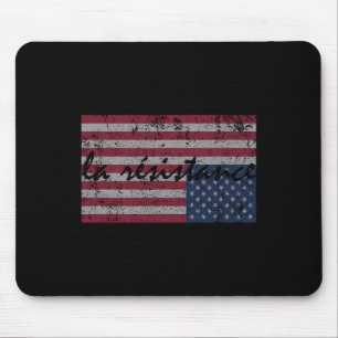 American Flag La Resistance Resist Upside Down Usa Mouse Pad
