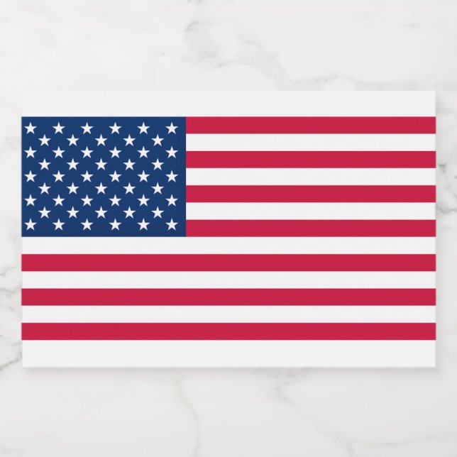 American Flag Labels - USA - Patriotic (Single Label)