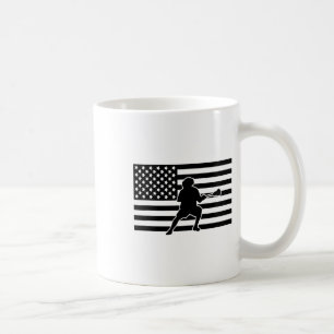 American Flag Lacrosse Apparel - Lacrosse Coffee Mug