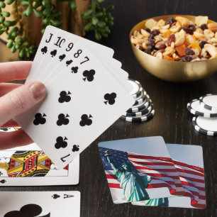 American Flag Lady Liberty Playing Cards