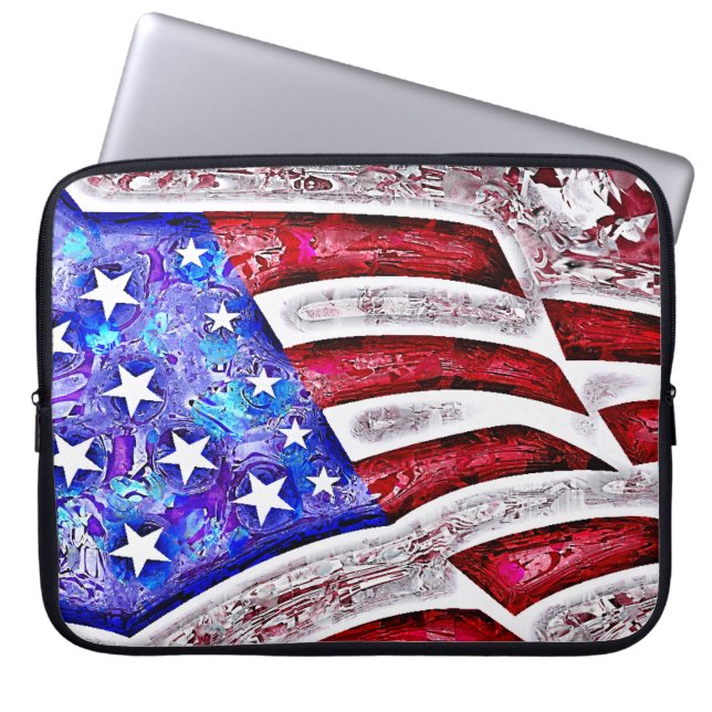 AMERICAN FLAG Laptop Sleeve (Front)