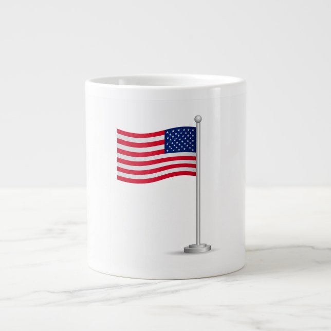 american flag large coffee mug (Front)