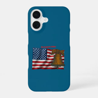 American Flag & Liberty Bell Independence Day URM iPhone 16 Case