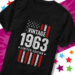 American Flag Limited Edition Stars Vintage 1963 T-Shirt