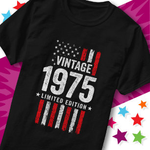 American Flag Limited Edition Stars Vintage 1975 T-Shirt
