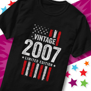 American Flag Limited Edition Stars Vintage 2007 T-Shirt