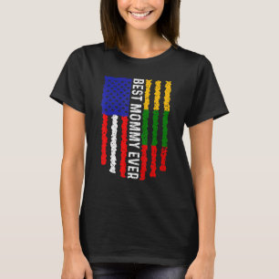 American Flag Lithuania Flag Best Mommy Ever Famil T-Shirt
