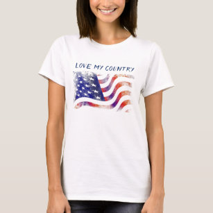American Flag, Love My Country, Patriot T-Shirt