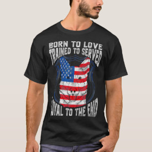 American Flag Loyal To The End German Shepherd T-Shirt