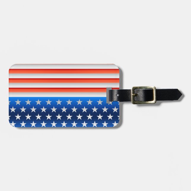 American Flag Luggage Tag (Front Horizontal)
