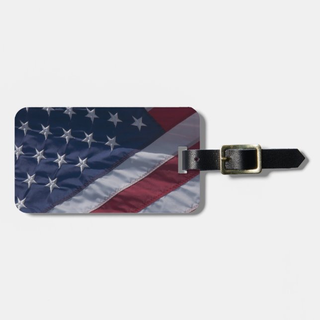 American flag. luggage tag (Front Horizontal)