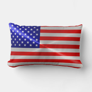 American Flag Lumbar Pillow