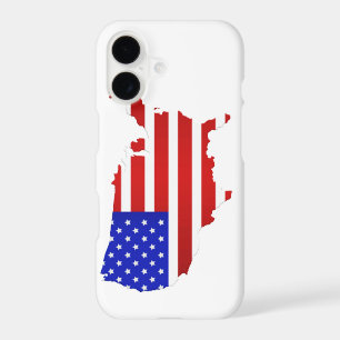 American Flag Map of the United States of America