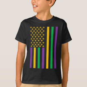American Flag Mardi Gras Mardi Gras Crawfish Outfi T-Shirt