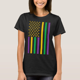 American Flag Mardi Gras Mardi Gras Crawfish Outfi T-Shirt